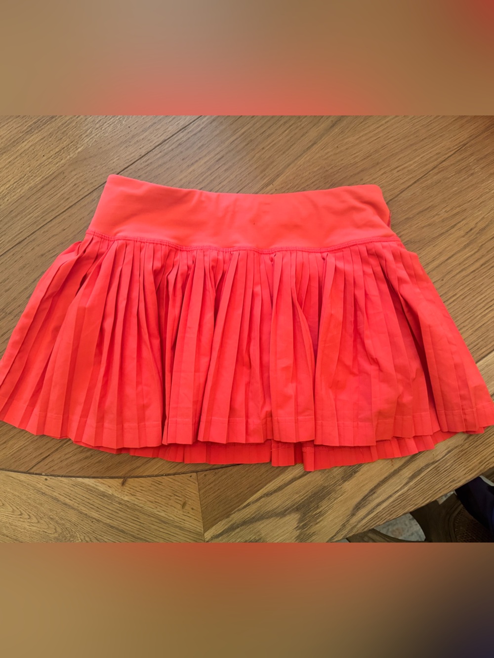 lululemon athletica Pleated Skirt in Coral Red